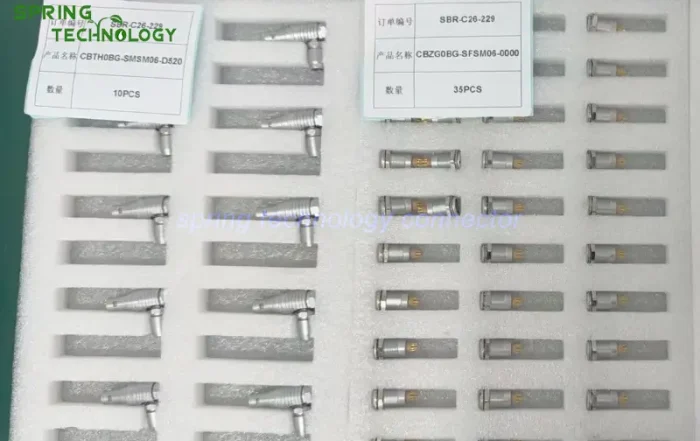 CBTH0BG Connectors for Airborne Particle Counters 2026 0B 6-Contact Elbow Plug and Panel Receptacle for Cleanroom Monitoring Instruments