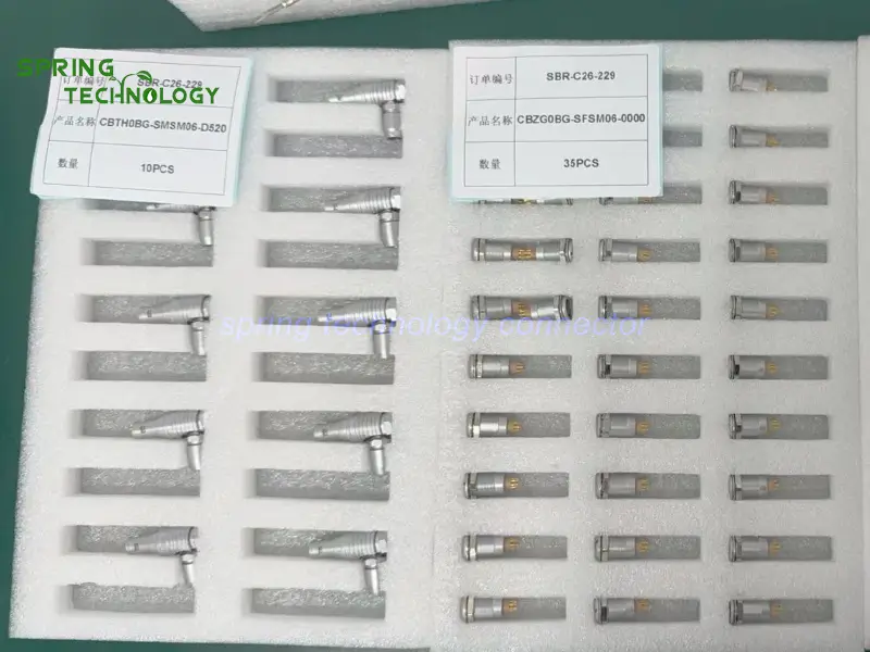 CBTH0BG Connectors for Airborne Particle Counters 2026 0B 6-Contact Elbow Plug and Panel Receptacle for Cleanroom Monitoring Instruments