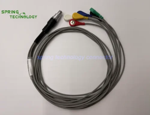 Custom Multi-Lead Physiological Signal Cable with CBTL3FN-SMSM10-D720 10-Pin Connector and Six Electrode Connectors for Multi-Lead ECG Signal Acquisition Systems